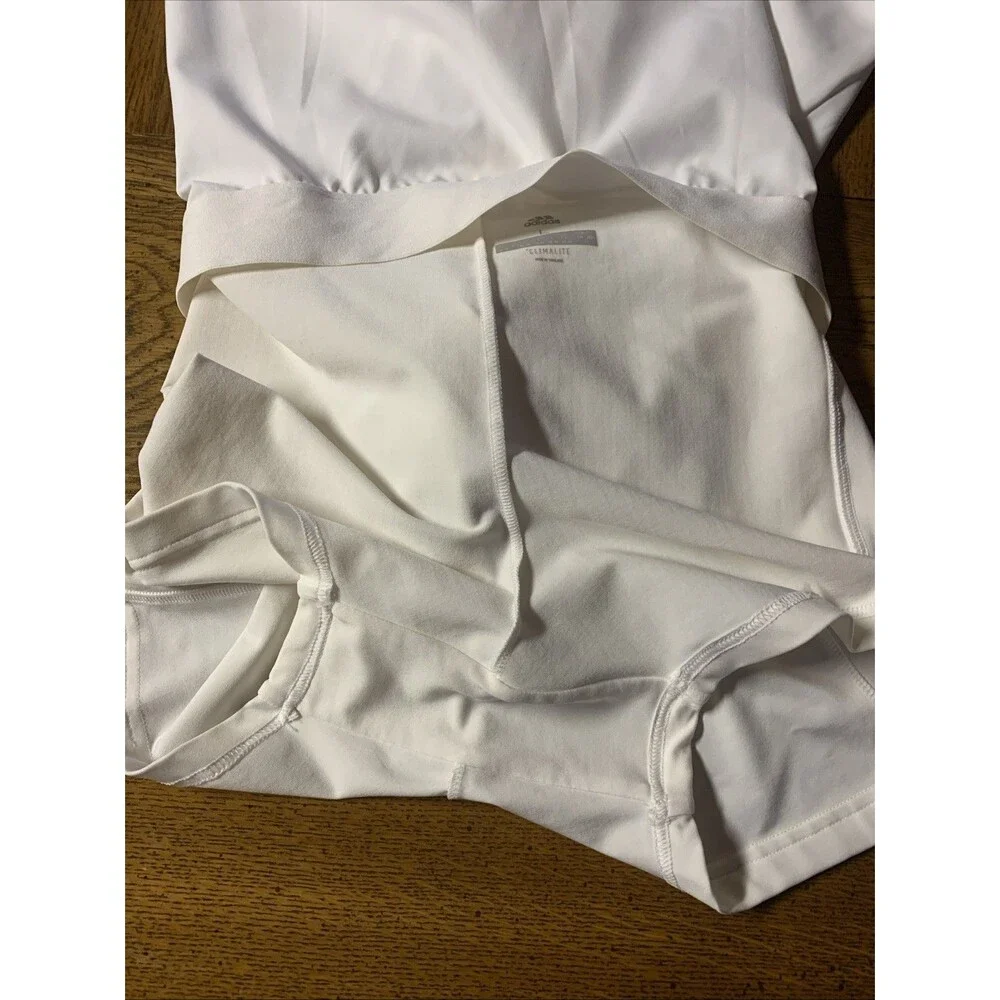 Adidas Tennis Skirt Skort Pickleball White Sz Large Climalite Athletic